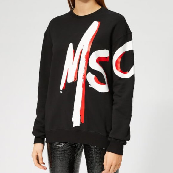 Msgm Women's Logo Sweatshirt - Black - M - Picture 1 of 9
